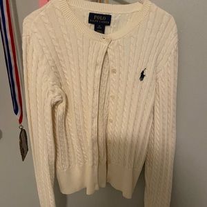 Girls Ralph Lauren Polo Mini-Cable Cardigan
